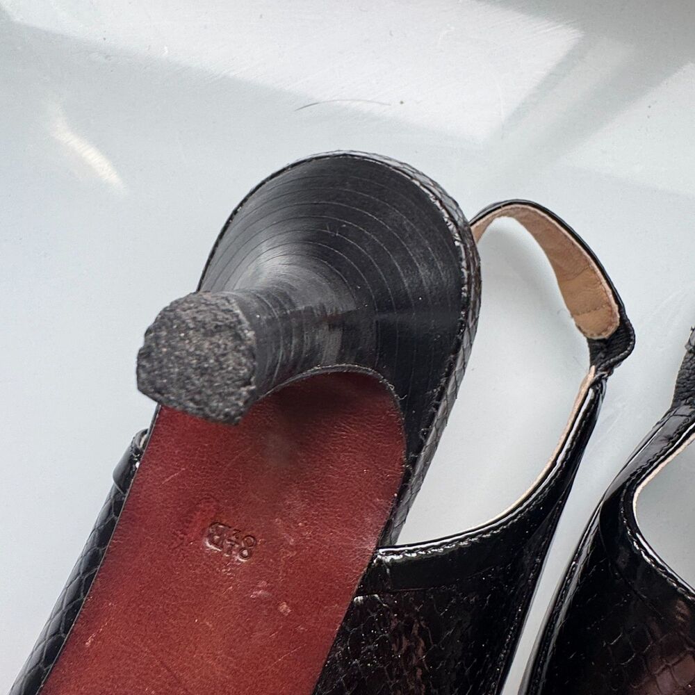 Cole Haan Air Talia Black Leather Slingback Pumps Nike Integration Size 8.5 - Picture 9 of 9
